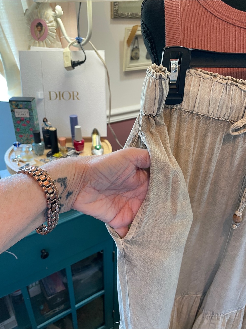 Boho Tiered Palazzo Patchwork Pants - Young Threads - Picture 9 of 13